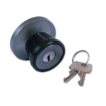 LOCKING CABINET KNOB 1605 SATIN CHROME 57MM ROSE +CAM