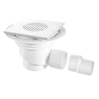 MCALPINE TSG1T6WH TRAPPED SHOWER GULLY 6Inch TILE WHITE MCALPINE TSG1T6WH TRAPPED SHOWER GULLY 6Inch TILE WHITE