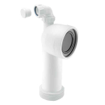 MCALPINE WC-CON8V BENT PAN CONNECTOR WITH 11/4" UNIV BOSS