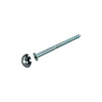 MIRROR SCREW 8x1.1/2" PACK 10 C/W LOOSE CHROME PLATED DOME