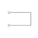 NEWTECH SHELF BOOKEND DFB200 7.75"/20CM (PAIR) WHITE 11508