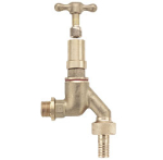 PRESTEX 141HUFGK 1/2" BIB TAP CW H/UNION FERRULE,GUARD+KEY