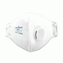 PORTWEST FFP3 VALVED DOLOMITE FOLD FLAT MASK DISPOSABLE 20PK PORTWEST FFP3 VALVED DOLOMITE FOLD FLAT MASK DISPOSABLE 20PK