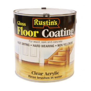 QUICK DRY FLOOR VARNISH SATIN CLEAR 5LT W/B RUSTINS