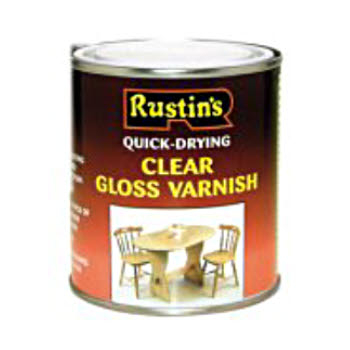 VARNISH QUICK DRYING CLEAR GLOSS ACRYLIC 500ml RUSTINS