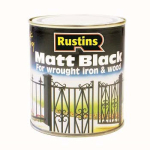 MATT BLACK PAINT 1LT RUSTINS QUICK DRY