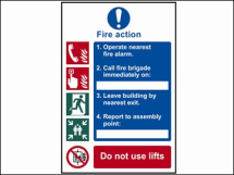FIRE ACTION PROCEDURE (200x300mm PVC SIGN) FIRE ACTION PROCEDURE (200x300mm PVC SIGN)
