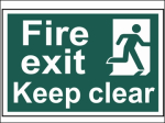 FIRE EXIT KEEP CLEAR (300x200mm PVC SIGN) FIRE EXIT KEEP CLEAR (300x200mm PVC SIGN)