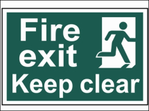 FIRE EXIT KEEP CLEAR (300x200mm PVC SIGN) FIRE EXIT KEEP CLEAR (300x200mm PVC SIGN)
