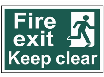 FIRE EXIT KEEP CLEAR (300x200mm PVC SIGN) FIRE EXIT KEEP CLEAR (300x200mm PVC SIGN)