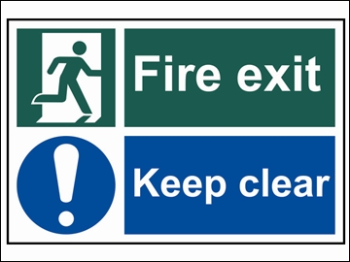 FIRE EXIT KEEP CLEAR (300x200mm PVC SIGN) FIRE EXIT KEEP CLEAR (300x200mm PVC SIGN)