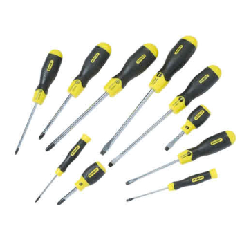 STANLEY 10 PIECE CUSHION GRIP SCREWDRIVER SET 2 65 014 STANLEY 10 PIECE CUSHION GRIP SCREWDRIVER SET 2 65 014