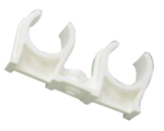 PIPE CLIP SNAP ON 15MM DOUBLE WHITE BM33/4
