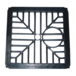 GULLY GRID PLASTIC 6"X 6"BLACK