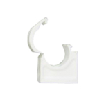 PIPE CLIP HINGED 15MM SINGLE WHITE BM71/1 WRAP OVER