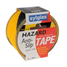 SYLGLAS ANTI-SLIP TAPE HAZARD 50MM X 3MT BLACK/YELLOW SYLGLAS ANTI-SLIP TAPE HAZARD 50MM X 3MT BLACK/YELLOW