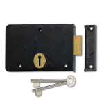 UNION 1139 RIM DEADLOCK 6" LEFT HAND BLACK FINISH