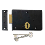 UNION 1139 RIM DEADLOCK 6" RIGHT HAND BLACK FINISH