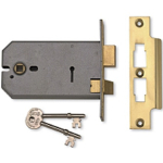 UNION 2077 MORTICE LOCK HORIZONTAL 5" 3 LEVER PB UNION 2077 MORTICE LOCK HORIZONTAL 5" 3 LEVER PB