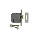 UNION 2477 MORTICE SLIDING DOOR LOCK 3" SATIN CHROME