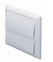 WALL VENT OUTLET 100mm GRAVITY FLAPS WHITE   4900W