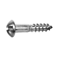WOODSCREWS  6 X 1Inch     ROUND HEAD SLOTTED STAINLESS STEEL WOODSCREWS  6 X 1Inch     ROUND HEAD SLOTTED STAINLESS STEEL