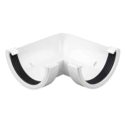 OSMA 0T003 4.1/2" WHITE 90DEG GUTTER ANGLE ROUNDLINE