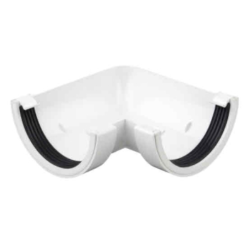 OSMA 0T003 4.1/2Inch WHITE 90DEG GUTTER ANGLE ROUNDLINE OSMA 0T003 4.1/2Inch WHITE 90DEG GUTTER ANGLE ROUNDLINE