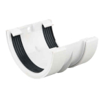 OSMA 0T005 4.1/2" WHITE GUTTER JOINTING BRACKET ROUNDLINE