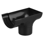 OSMA 0T007 4.1/2" BLACK GUTTER STOPEND OUTLET ROUNDLINE