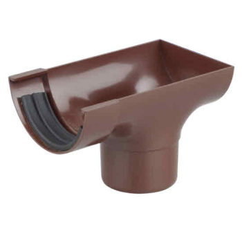 OSMA 0T007 4.1/2Inch BROWN GUTTER STOPEND OUTLET ROUNDLINE
