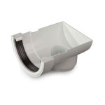 OSMA 0T007 4.1/2" WHITE GUTTER STOPEND OUTLET ROUNDLINE