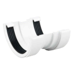 OSMA 0T009 4.1/2" WHITE GUTTER UNION ROUNDLINE