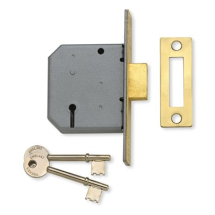 YALE PM322 MORT DEADLOCK 3 LEVER 2.1/2inch POLISHED BRASS