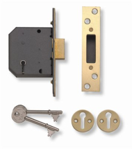 YALE PM552 MORT DEADLOCK 5 LEVER 3inch POLISHED BRASS
